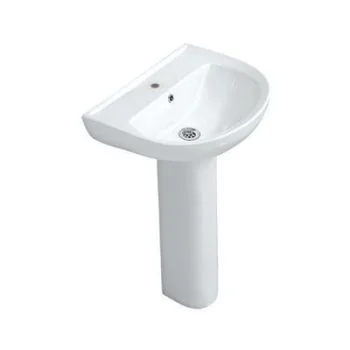 Jaquar Florentine Wall Hung Basin With Full Pedestal (FLS-WHT-5801 + FLS-WHT-5301)