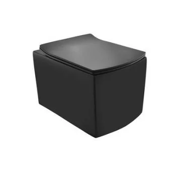 Jaquar Kubix Rimless Blind Installation Wall Hung Wc Black Matt (KUS-BLM-35953BIUFSM)