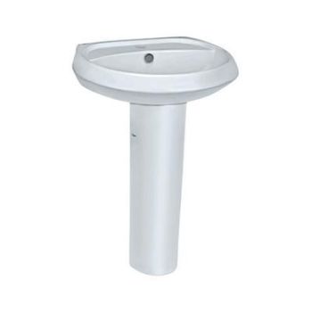 Jaquar Solo Wall Hung Basin With Full Pedestal (SLS-WHT-6801 + SLS-WHT-6301)