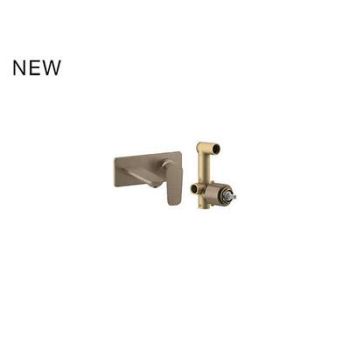 Kohler Aleo+ Wall Mount Single-Control Basin Faucet Trim+Valve Brushed Bronze (K-21969In-4Nd-Bv)