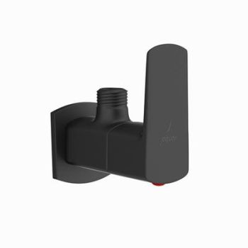 Jaquar Kubix Prime Angular Stop Cock With Wall Flange Black Matt