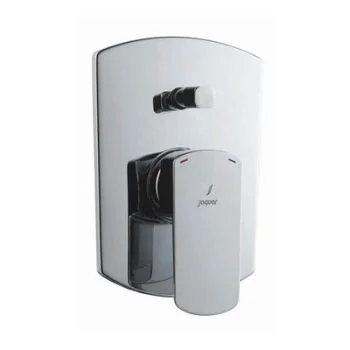 Jaquar Kubix Prime Single Lever Exposed Parts Kit Of Diverter Consisting Of Operating Lever, Wall Flange (With Seals) & Button Only Chrome