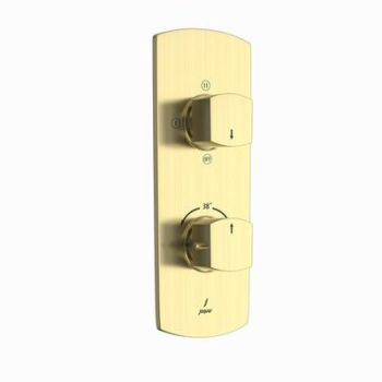 Jaquar Kubix Prime Aquamax Concealed Thermostatic Shower Mixer With 3Way Diverter Dust Gold