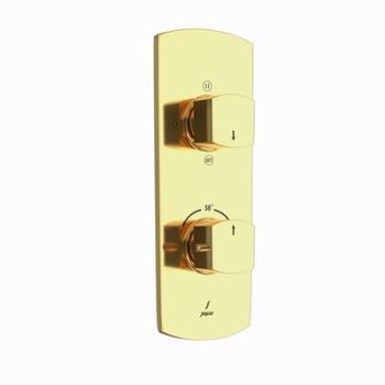 Jaquar Kubix Prime Aquamax Concealed Thermostatic Shower Mixer With 3Way Diverter Full Gold