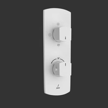 Jaquar Kubix Prime Aquamax Concealed Thermostatic Shower Mixer With 3Way Diverter White Matt