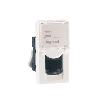 Legrand Myrius RJ 45 UTP Cat 6 tooless  with shutter 1M White