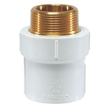 Supreme uPVC Brass MTA 4 Inch Aqua Gold
