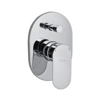 Jaquar Opal Prime Single Lever Exposed Parts Kit Of Divertor Consisting Of Operating Lever, Wall Flange (With Seals) & Button Only Chrome