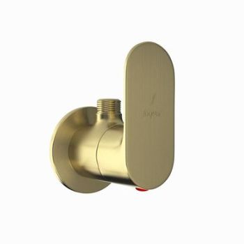 Jaquar Opal Prime Angular Stop Cock With Wall Flange Dust Gold