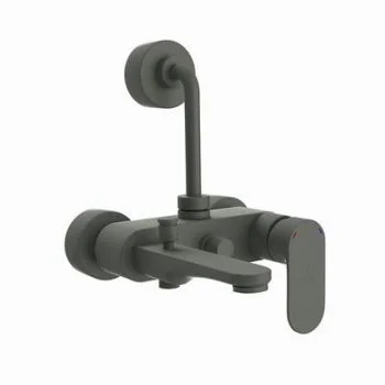 Jaquar Opal Prime Single Lever Wall Mixer 3-In-1 System With Provision For Both Hand Shower And Overhead Shower Complete With 115Mm Long Bend Pipe, Connecting Legs & Wall Flange (Without Hand & Overhead Shower) Graphite