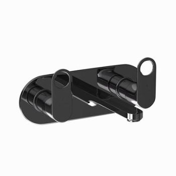 Jaquar Ornamix Prime Two Concealed Stop Cocks With Basin Spout (Composite One Piece Body) Black Chrome