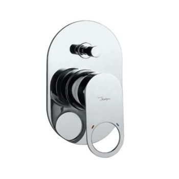 Jaquar Ornamix Prime Single Lever Exposed Parts Kit Of Divertor Consisting Of Operating Lever, Wall Flange (With Seals) & Button Only Chrome