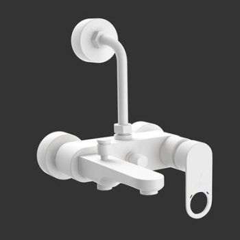 Jaquar Ornamix Prime Single Lever Wall Mixer 3-In-1 System With Provision For Both Hand Shower And Overhead Shower White Matt ORP-WHM-10125PM