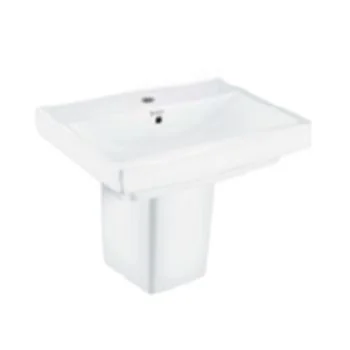 Parryware Sutra Wall Hung Wash Basin with Half Pedestal