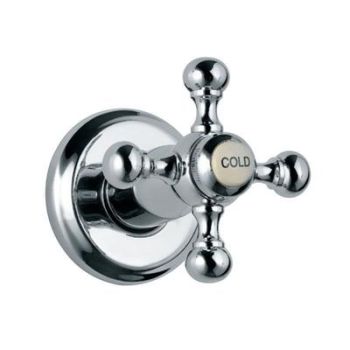 Jaquar Queens Exposed Part Kit Of Concealed Stop Cock & Flush Cock With Fitting Sleeve, Operating Lever & Adjustable Wall Flange With Seal