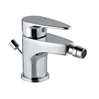 Jaquar Vignette Prime Single Lever 1-Hole Bidet Mixer With Popup Waste System With 375Mm Long Braided Hoses Hole Bidet Mixer