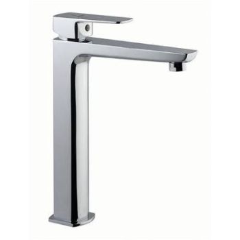 Jaquar Kubix Prime Single Lever Tall Boy With 155Mm Extension Body Fixed Spout Without Popup Waste System With 600Mm Long Braided Hoses