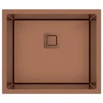 Carysil Micro Radius R10 Single Bowl PVD Rose Gold Kitchen Sink 21"x18"x8"- Matt Finish