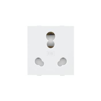 Roma 6A & 16A Twin White Socket(Heavy Duty)