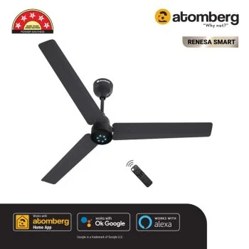 Atomberg Renesa Smart 1200 mm BLDC Ceiling Fan with IoT-Pebble Grey