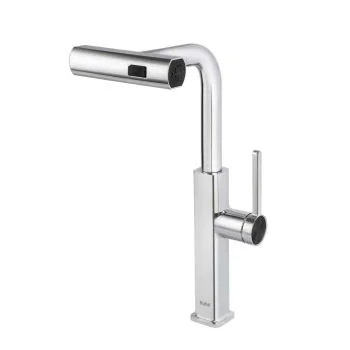 Ruhe Arrow Triple Flow Pull-Out Kitchen Mixer Faucet Chrome
