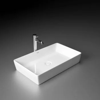Ruhe Electra Table-Top Wash Basin White 25 x 16 x 5 Inches