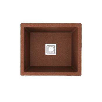 Stonyx Sigma Quartz Kitchen Sink Single Bowl 21x18 Magma Dark Metallic