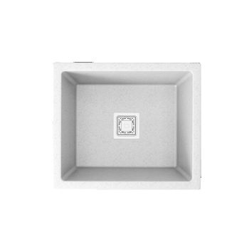 Stonyx Sigma Quartz Kitchen Sink Single Bowl 21x18 Snow Granite
