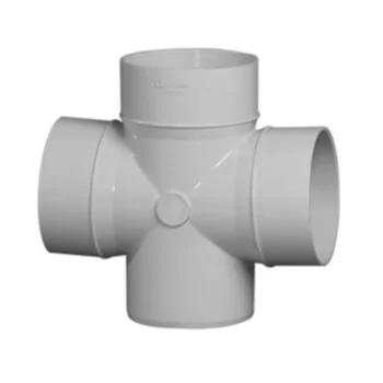 Supreme PVC Cross Tee 2 1/2 Inch (75 mm) Pasted Type