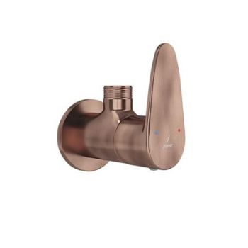 Jaquar Vignette Prime Angular Stop Cock With Wall Flange Antique Copper