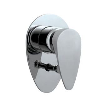 Jaquar Vignette Prime Single Lever 3-Inlet Divertor Exposed Parts Kit Consisting Of Operating Lever, Wall Flange & Button Only Chrome