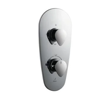 Jaquar Vignette Prime Aquamax Exposed Part Kit Of Thermostatic Shower Mixer With 3-Way Diverter Chrome