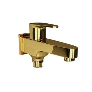 Jaquar Vignette Prime 2 Way Bib Cock With Wall Flange Full Gold
