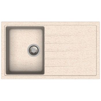 Carysil Quartz Vivaldi D100 34 x 20 Inch Cornflakes Single Bowl Kitchen Sink with Drainer