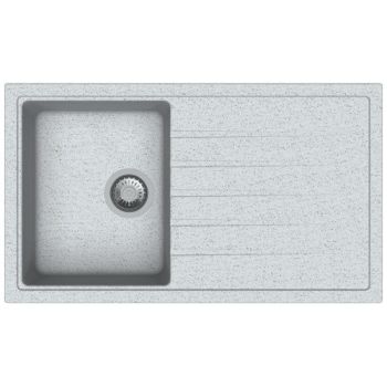 Carysil Quartz Vivaldi D100 34 x 20 Inch Crater Single Bowl Kitchen Sink with Drainer