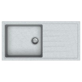 Carysil Quartz Vivaldi 36 x 18 Inch Crater Single Bowl Kitchen Sink with Drainer