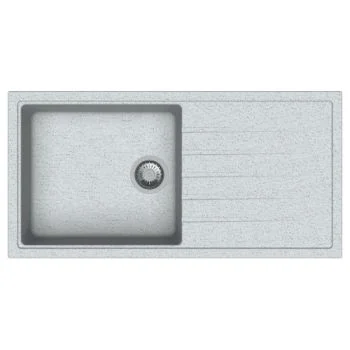 Carysil Quartz Vivaldi 36 x 18 Inch Crater Single Bowl Kitchen Sink with Drainer