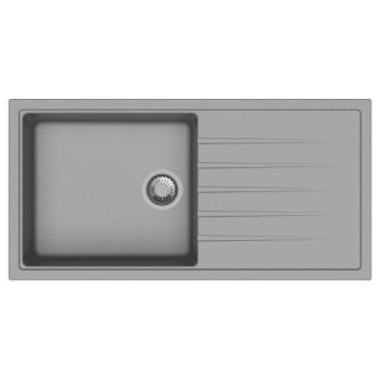 Carysil Vivaldi D100 L 40 x 20 Inch Croma Quartz Single Bowl Kitchen Sink with Drainer