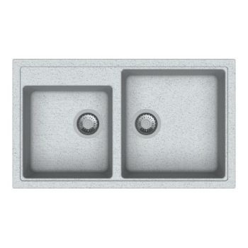 Carysil Vivaldi N200 Quartz Double Bowl Kitchen Sink 34 x 20 Inch Crater