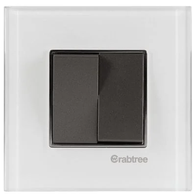 Crabtree Signia Grande Igloo White Glass Outer Plate