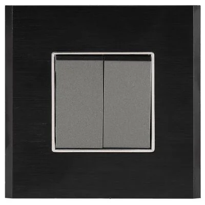 Crabtree Signia Grande Raven Black Glass Outer Plate