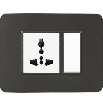 Crabtree Signia 3 Module Modular Front Plate with Support Frame (Grey) - ACWPLCGV03
