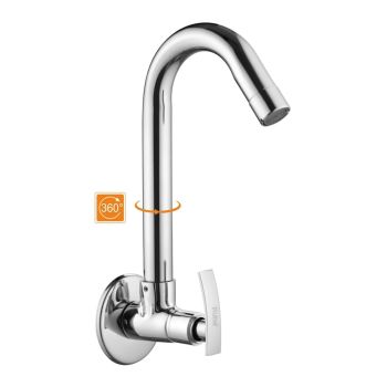 Ruhe Clarion Brass Kitchen Sink Tap with Round Swivel Spout