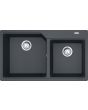 Franke UBG 620-86 Quartz Double Bowl Kitchen Sink with Tap Hole Onyx Black