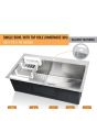 Ruhe Handmade Single Bowl with Tap Hole Kitchen Sink (32 x 18 x 10 Inches) SS 304