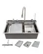 Ruhe Piano Smart Kitchen Sink Silver (30 x 18 x 9 Inches)