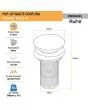 Ruhe White Ceramic Pop-up Waste Coupling 5 Inches