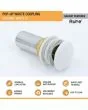 Ruhe White Ceramic Pop-up Waste Coupling 5 Inches