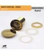 Ruhe Pop-up Waste Coupling Yellow Gold 5 Inches