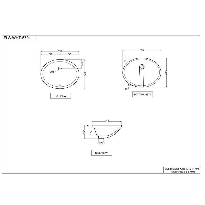 Jaquar Florentine Under Counter Basin (FLSWHT5701) Wholesale Price